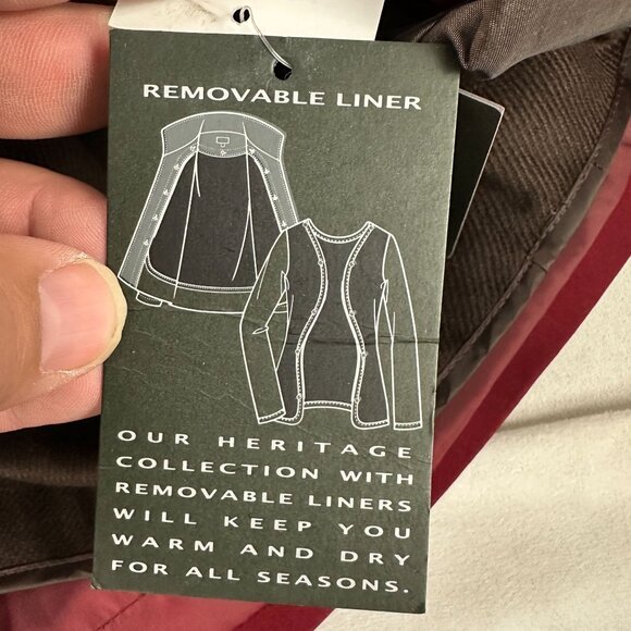 Gallery New York The Heritage Collection Womens Hooded Rain Jacket Size M - Picture 10 of 10